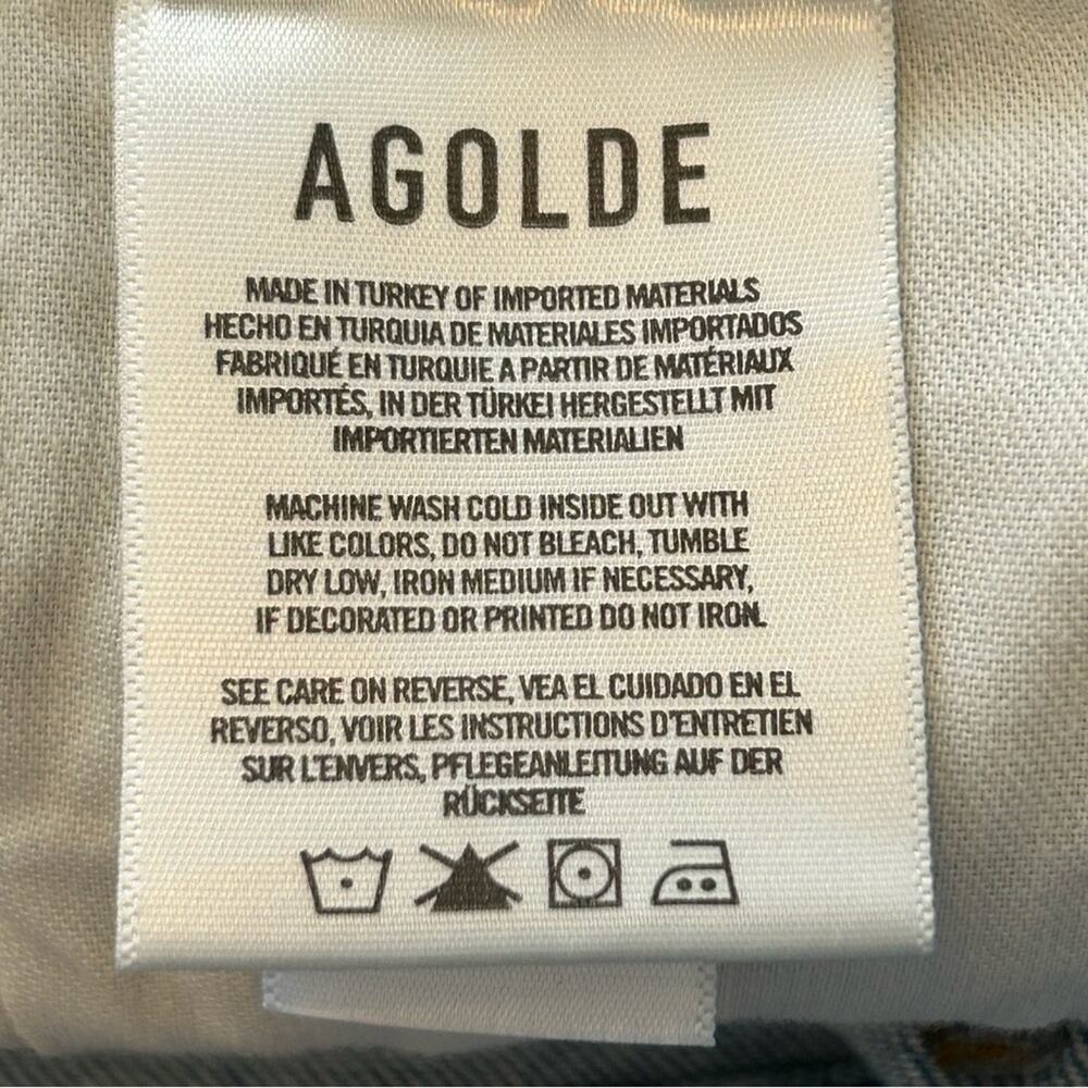 Agolde Riley High Rise Straight Crop Bitter Wash 33 NWT - Picture 9 of 10